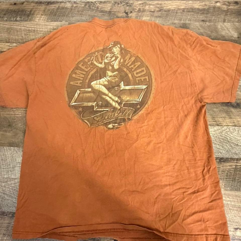 Orange Vintage 90s Chevy Tee 8f68 3