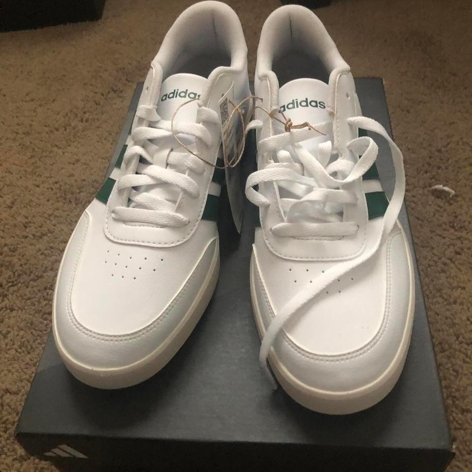 Adidas White And Green Trainers 09e7