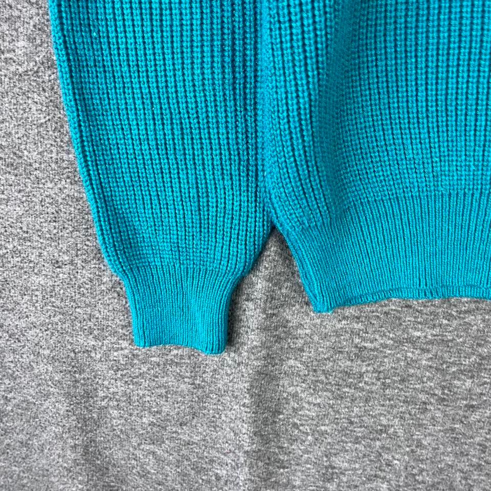 Vintage 90s Teal Knit Sweater 13a5 2