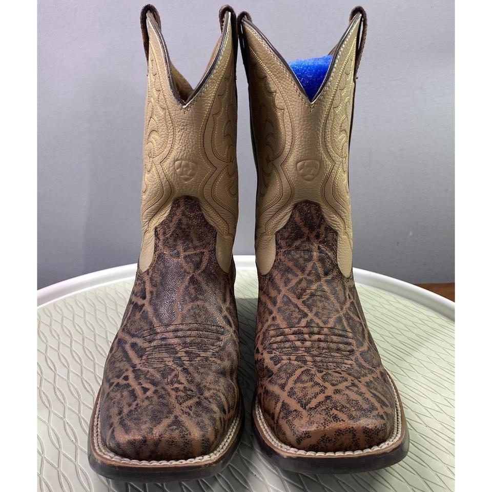 Ariat Cowboy Boots Browntan Western 2