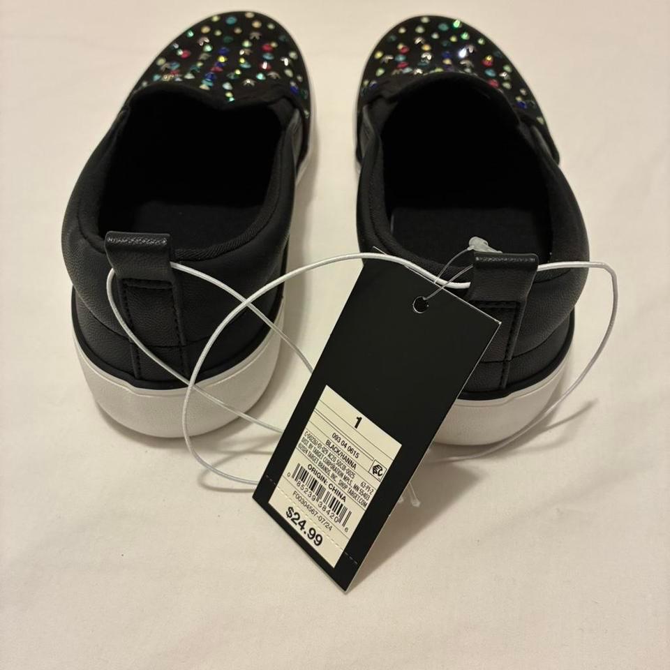 Black Slip On Girls Shoes With 3f50 6
