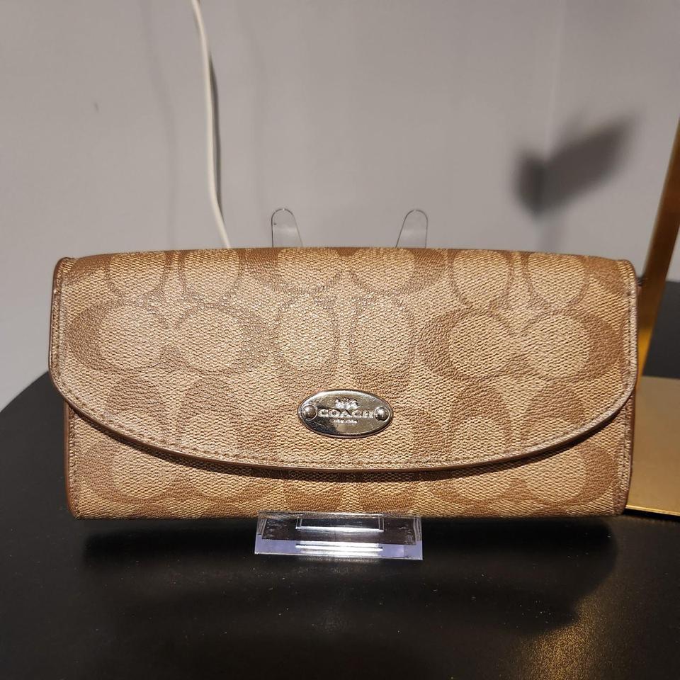 Coach Signature Canvas Continental Wallet E0bb