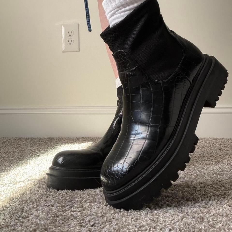 Nastygal Black Croc Faux Leather Bd21 4