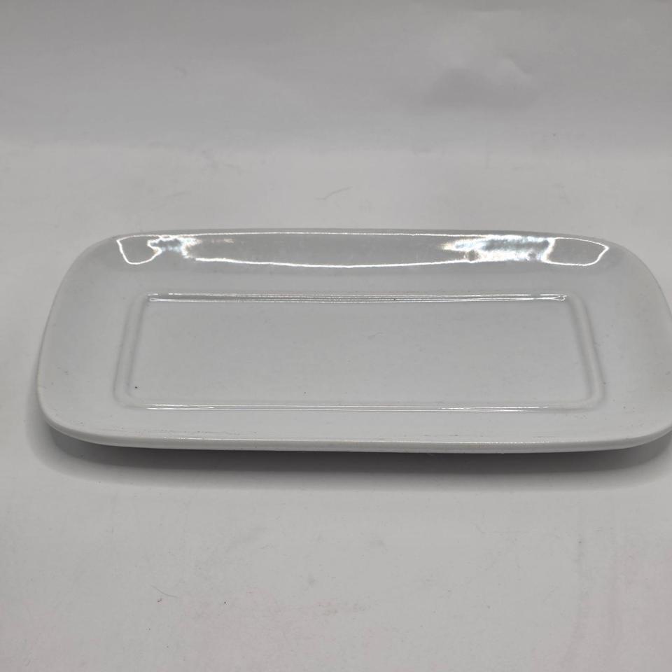 Butter Dish Ceramic White Covered 7029 5