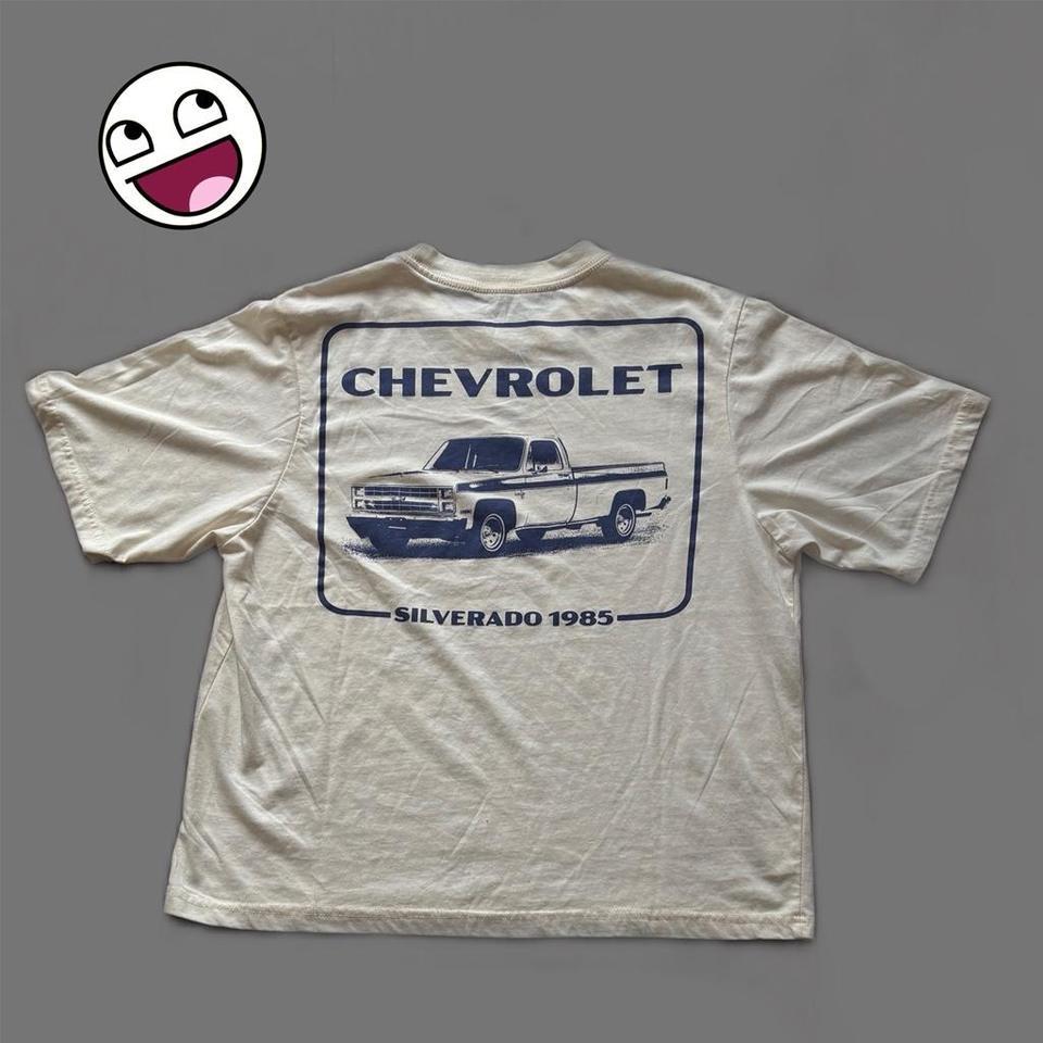 White Cream Vintage 90s Chevrolet 5b77