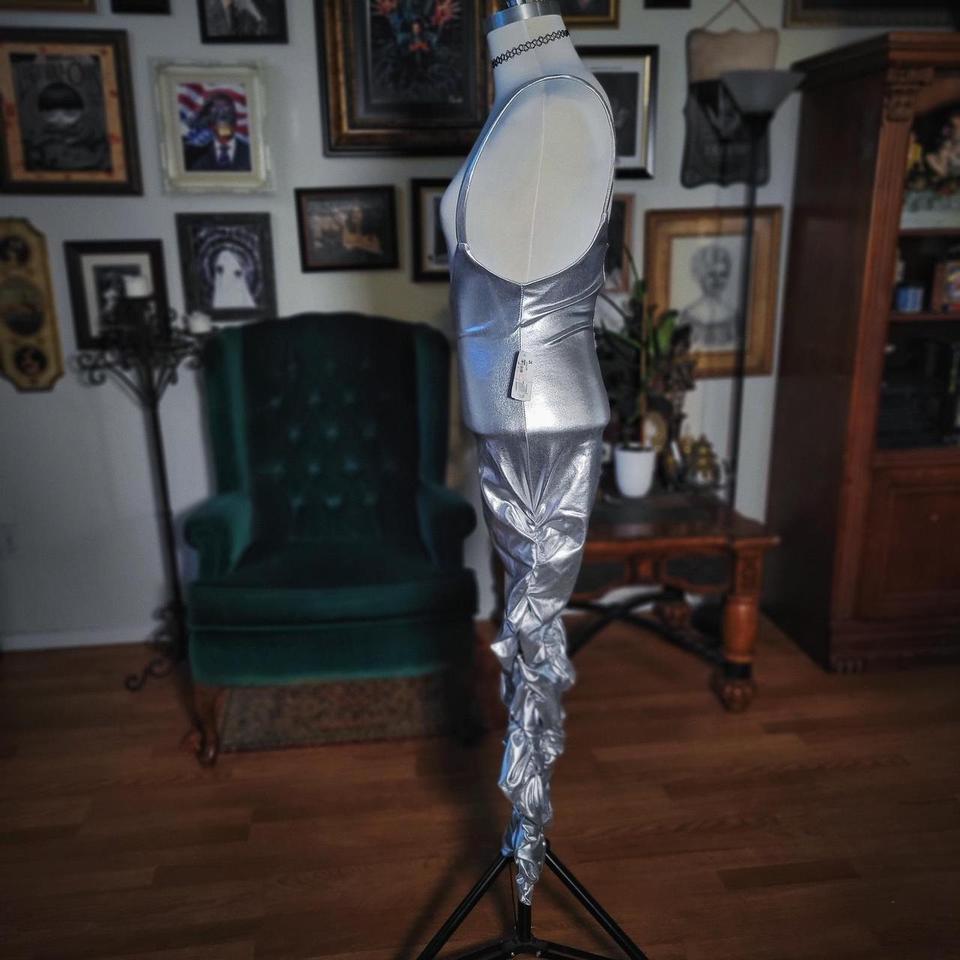 Best Code Silver Metallic Ruched 2548 5
