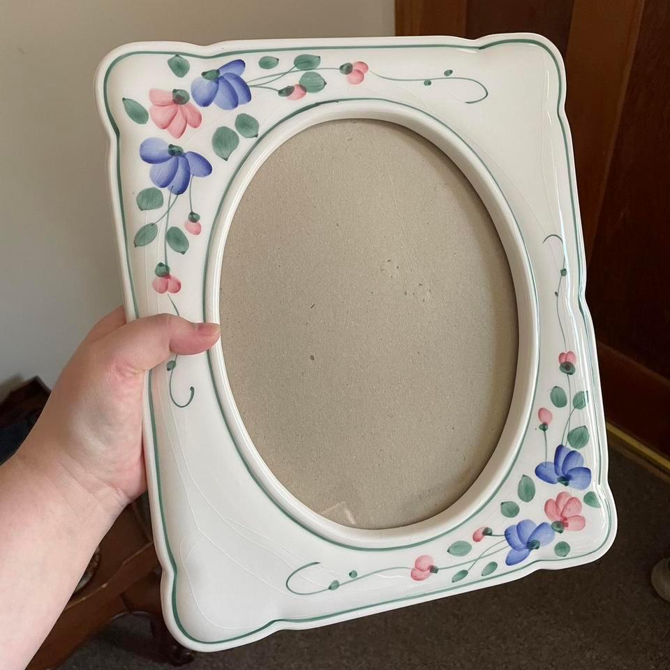 Vintage Hand Painted Ceramic 8x10 486a