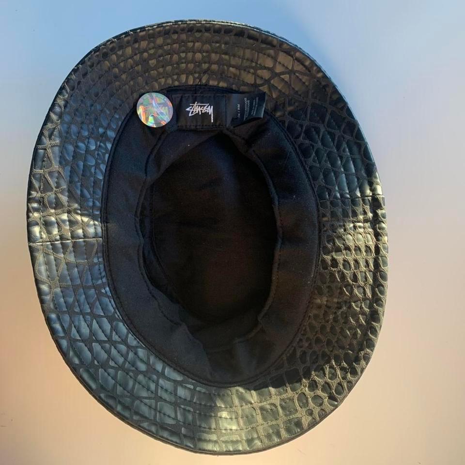 Stussy Black Croc Bucket Hat 4a02 3