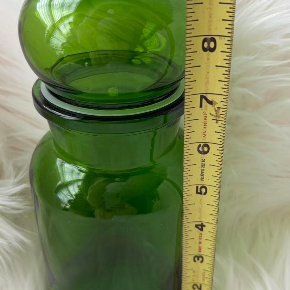 Belgium Apothecary Green Glass Jar 9499 5