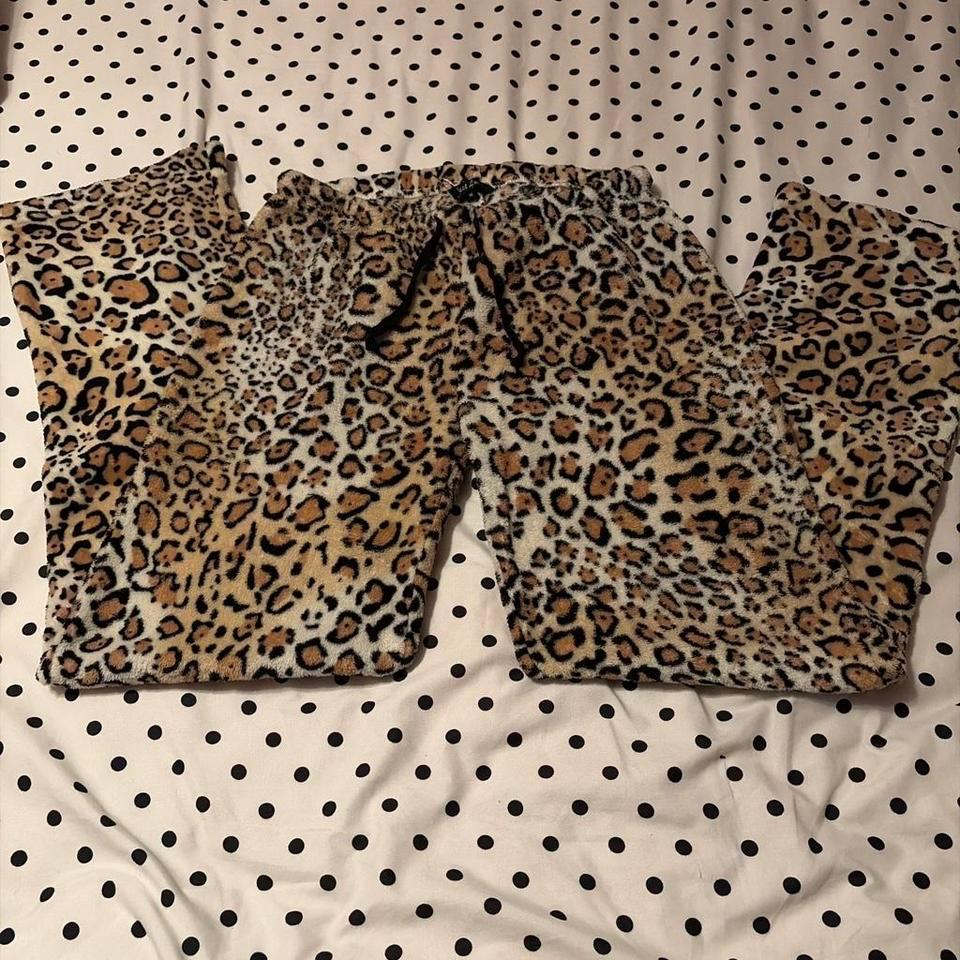 Leopard Print Fuzzy Pants Size 7c0c