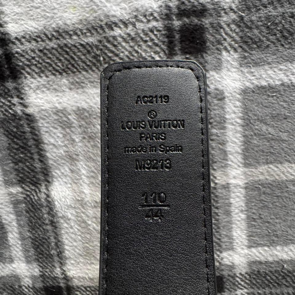 Checkered Lv Belt Black And 0638 5