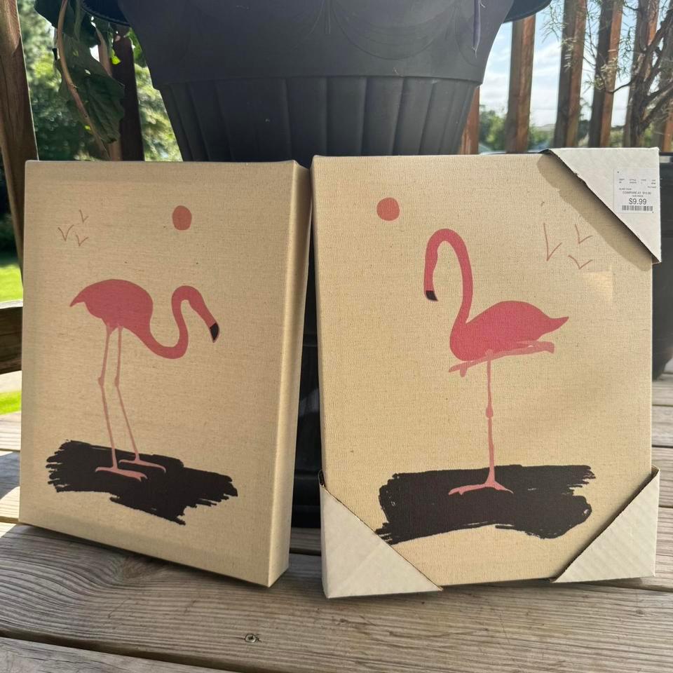 Pink Flamingo Art Print Canvas