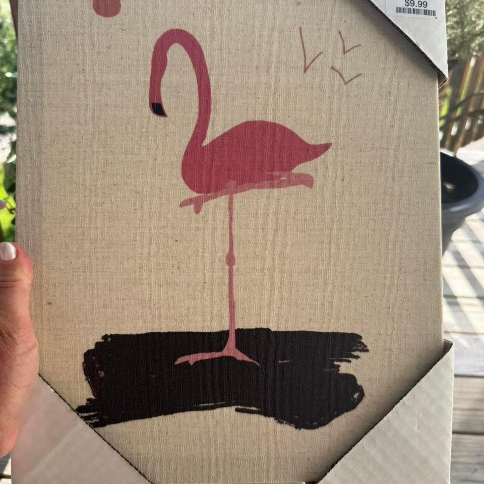 Pink Flamingo Art Print Canvas 2