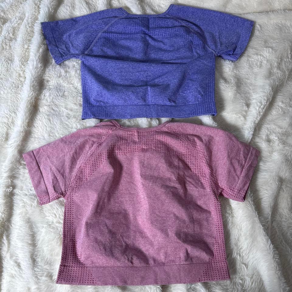 Purple Pink Workout Crop 9b6c 3