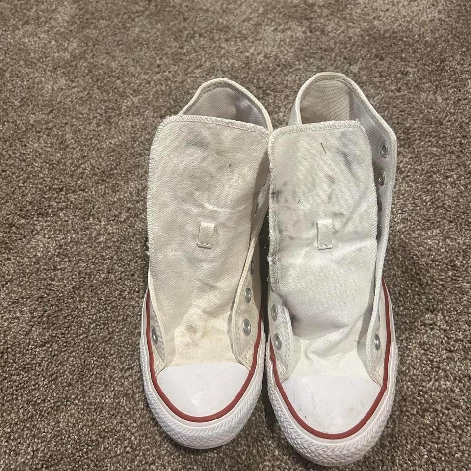 White Converse High Tops Used E761 2