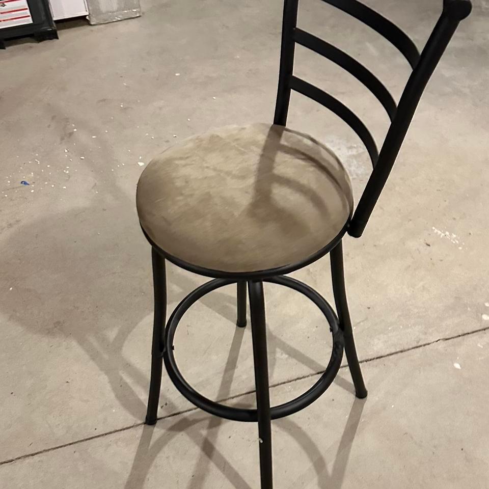 Brown Padded Swivel Stool Office 2