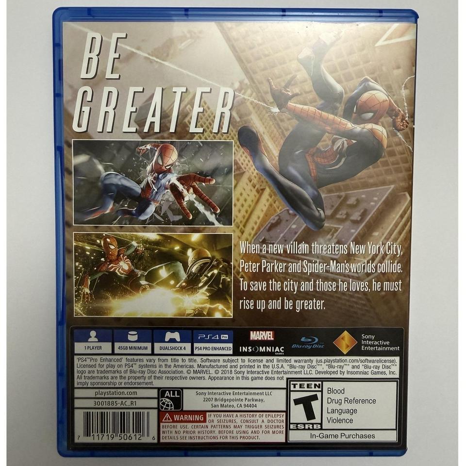 Marvels Spider Man Sony Playstation 4 9e5d 4