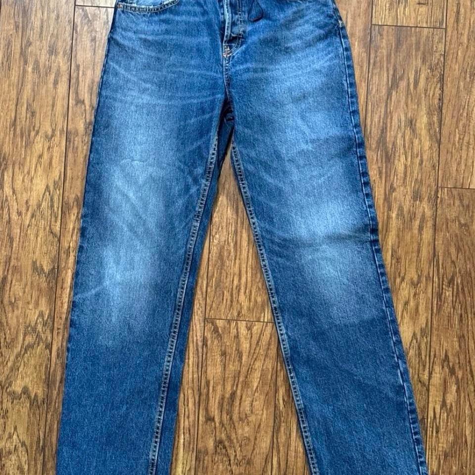 Zara Blue Straight Fit Jeans C8d1 2
