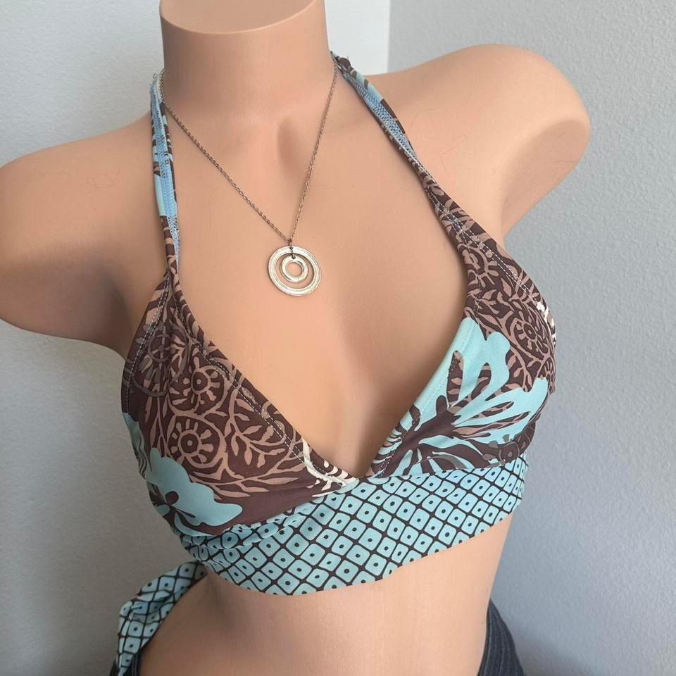 Cute Brown Blue Floral 41e2 4