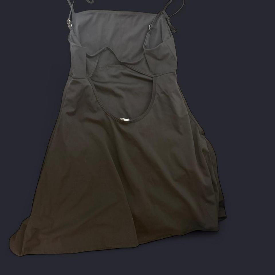 Grey Mini Dress With Adjustable 3d7f 3