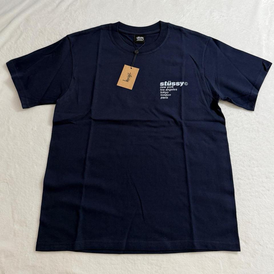 Stussy Strawberry Tee Navy Blue 6b0b 2