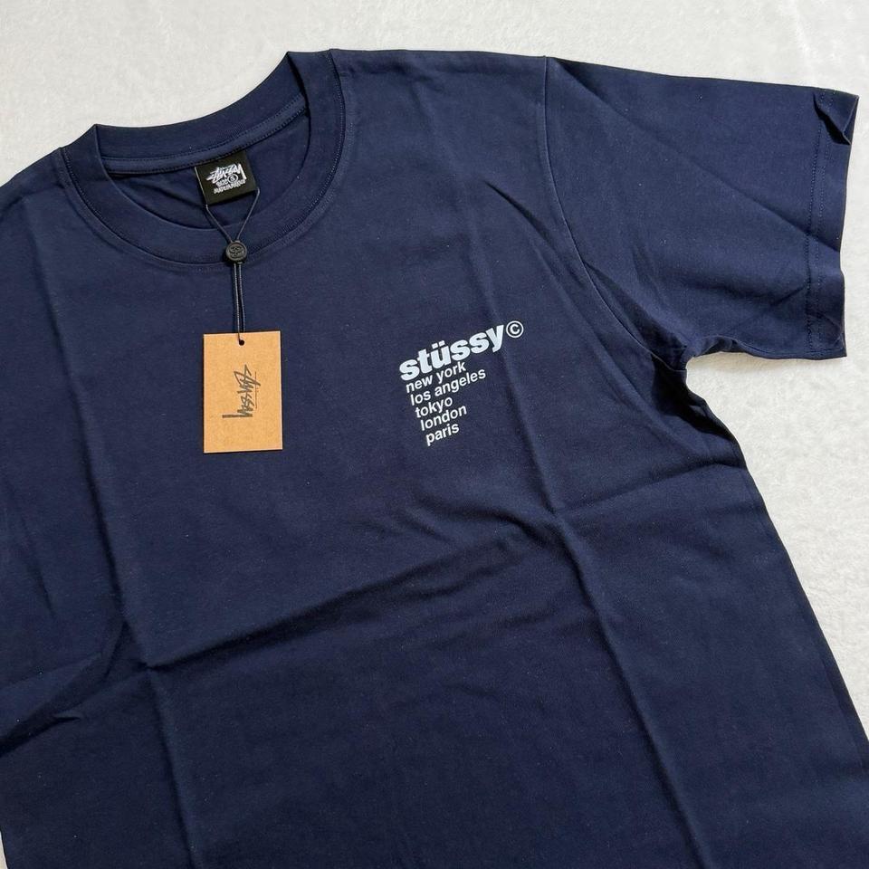 Stussy Strawberry Tee Navy Blue 6b0b 3