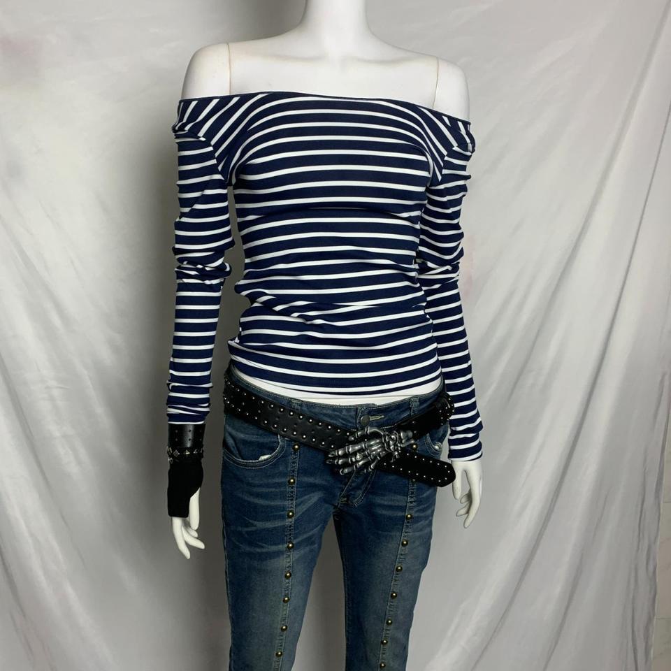 Y2k Style Printed Grunge Top B64c 4