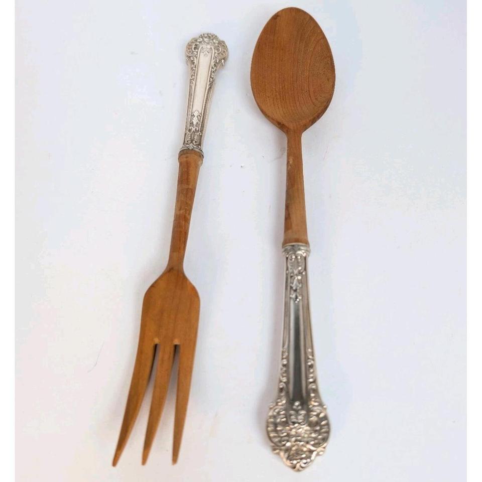 Vintage Sterling Silver Wood Afba