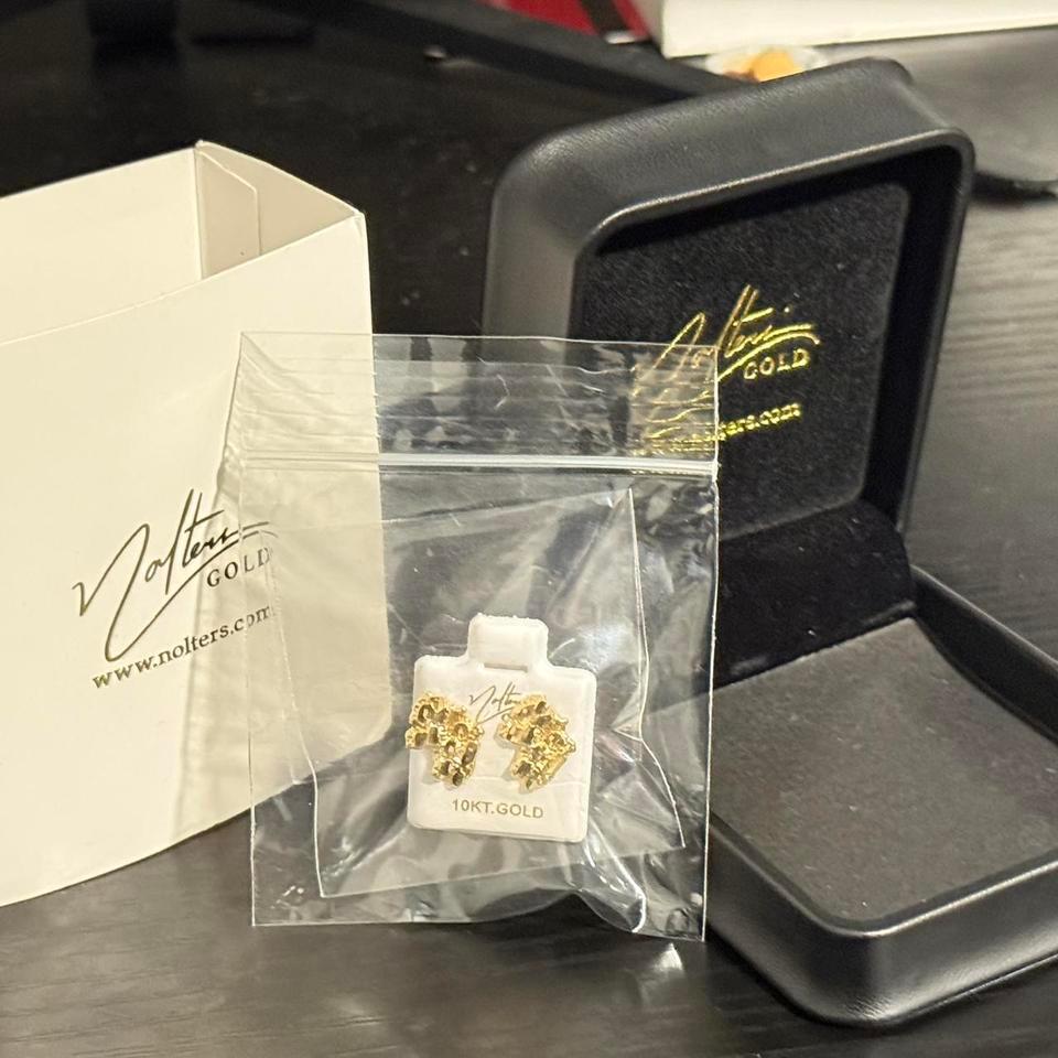 Gold Nuggets Earrings 10 Kt