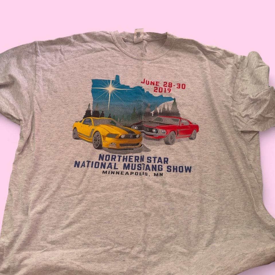 Mustang Grey T Shirt Mustang Car Ed8e