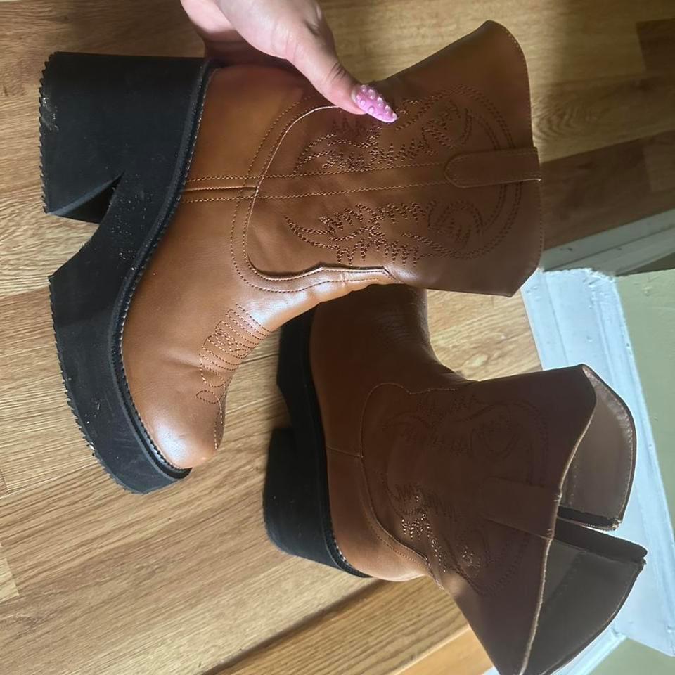 Thick Platform Cowboy Boots Super 43c6 2