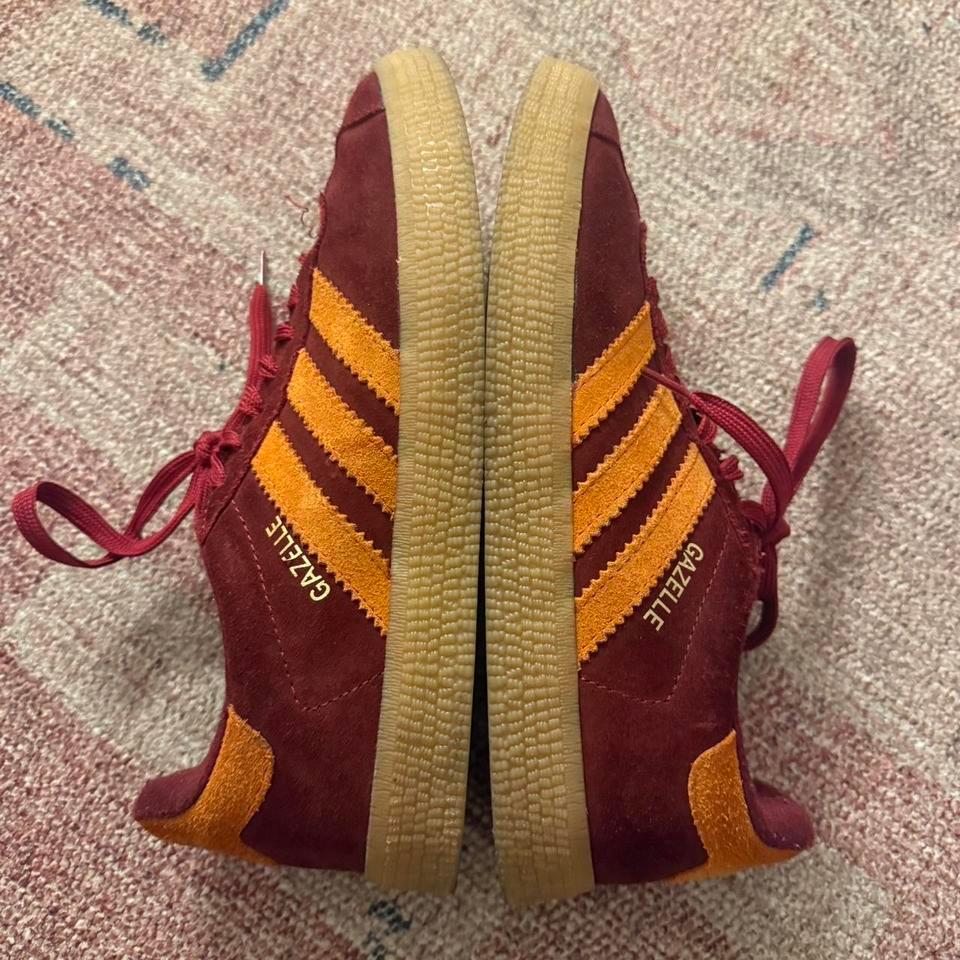 Adidas Gazelle Burgundy Trainers Worn 9225 4