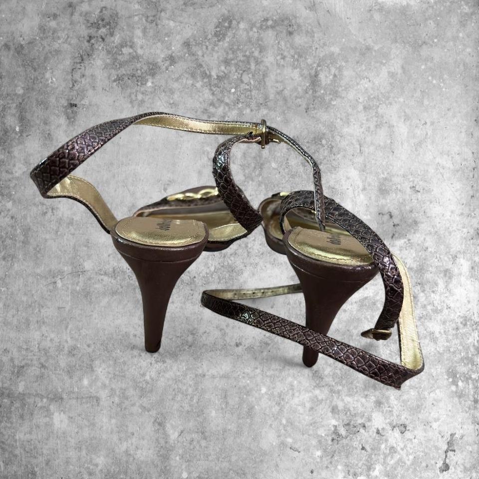 Brown Leather High Heels With 11dd 2