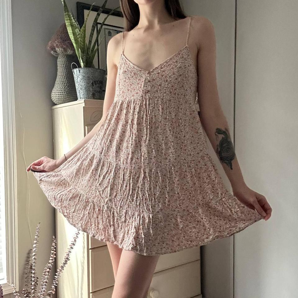 Gorgeous Coquettecottagecore Cream Floral Mini