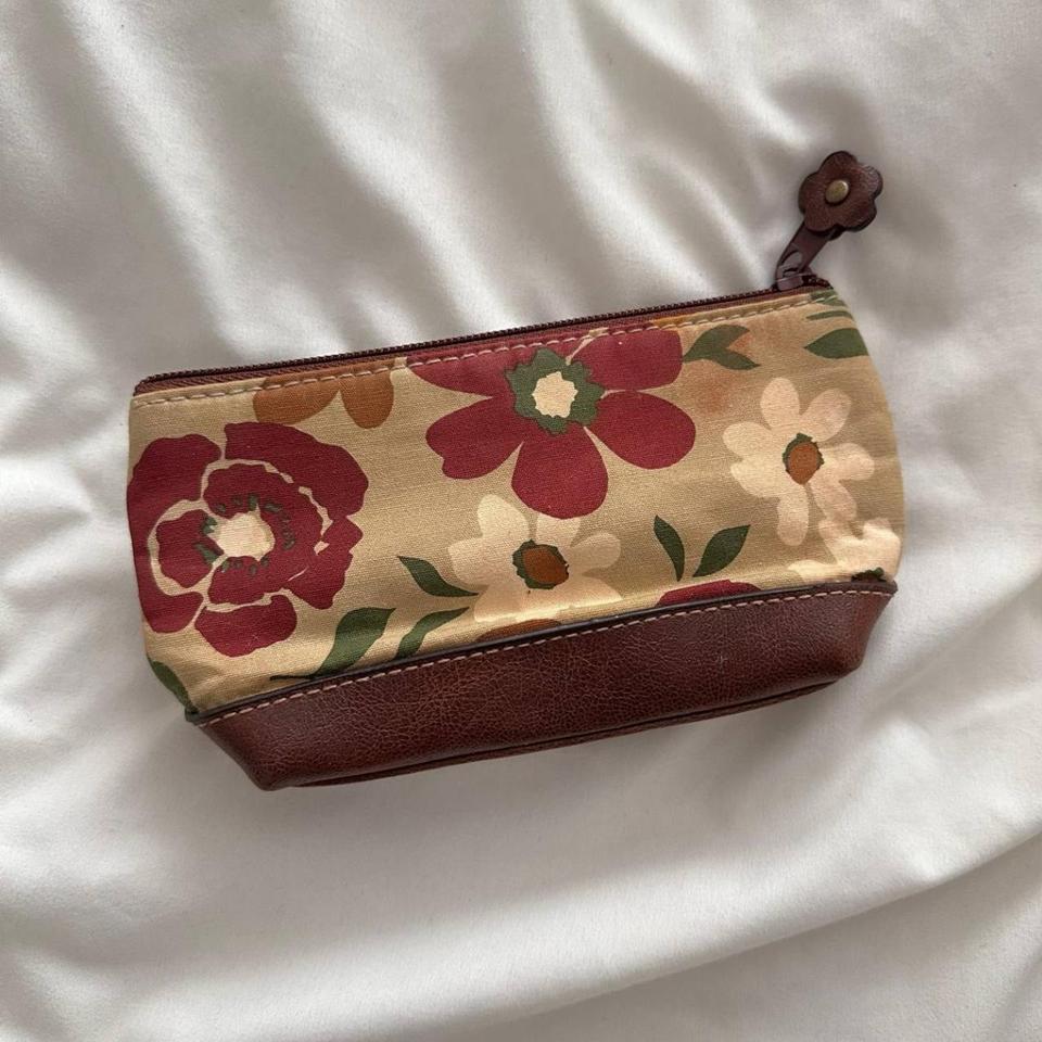 Vintage Floral Zipper Pouch Coin B68d