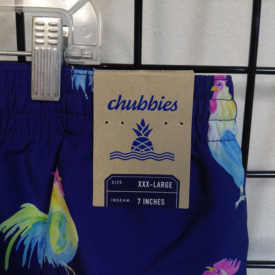 Chubbies Blue Rooster Print Swim F561 4