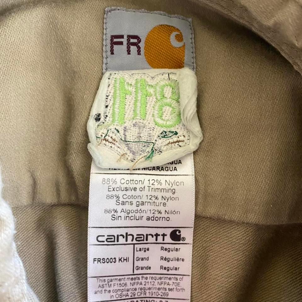 Carhartt Fr Tan Work Button D053 2