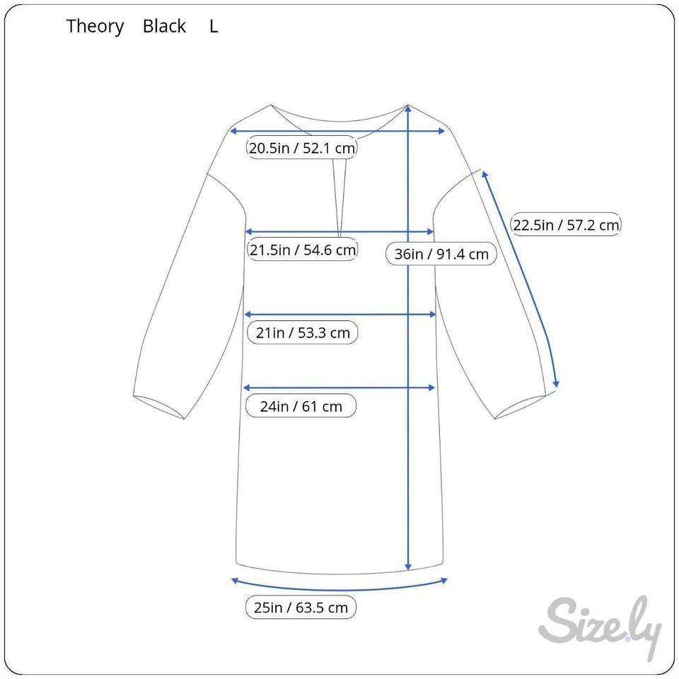 Theory Black Long Sleeve Popover Dress 0ea5 8