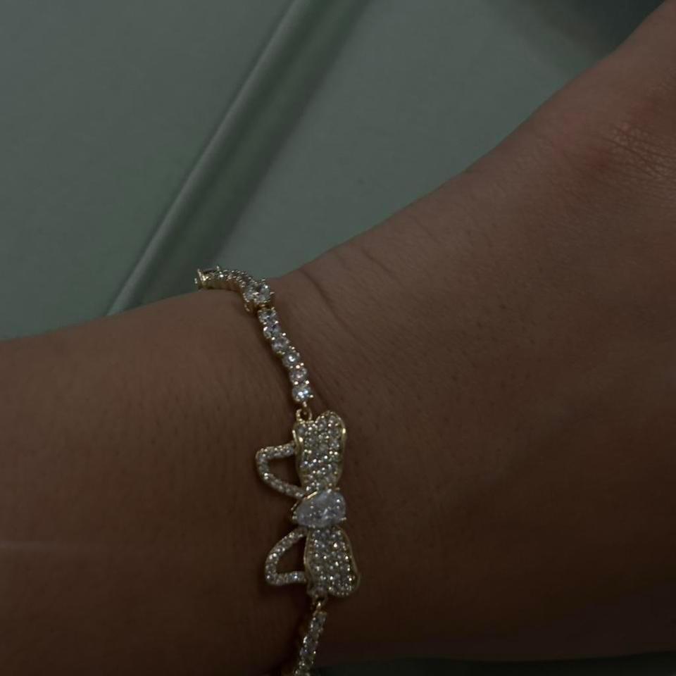 Gold And Diamond Tennis Bracelet 076b 3