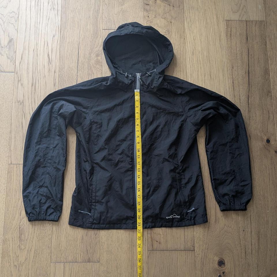 Eddie Bauer Black Windbreaker Jacket 62d2 3
