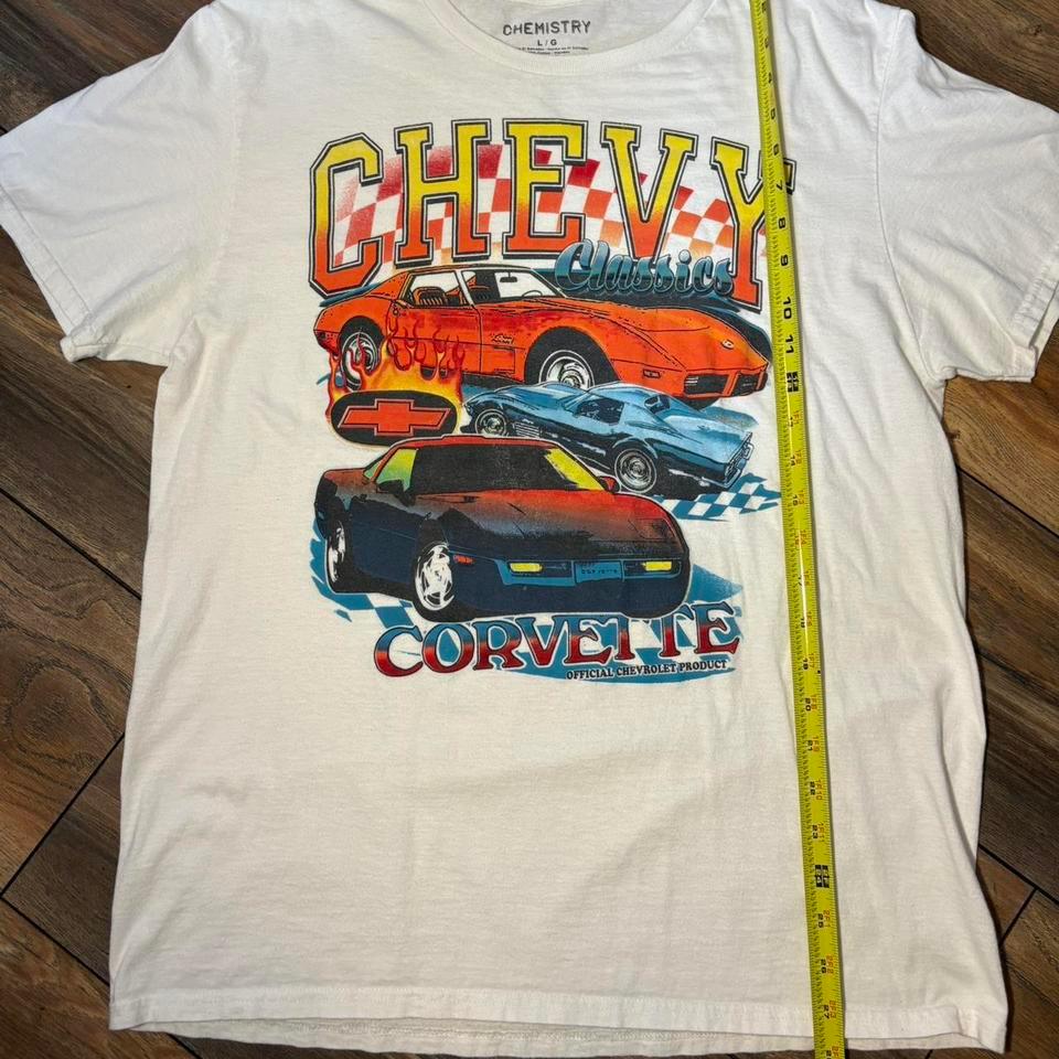 White Chevy Graphic Tee With 3