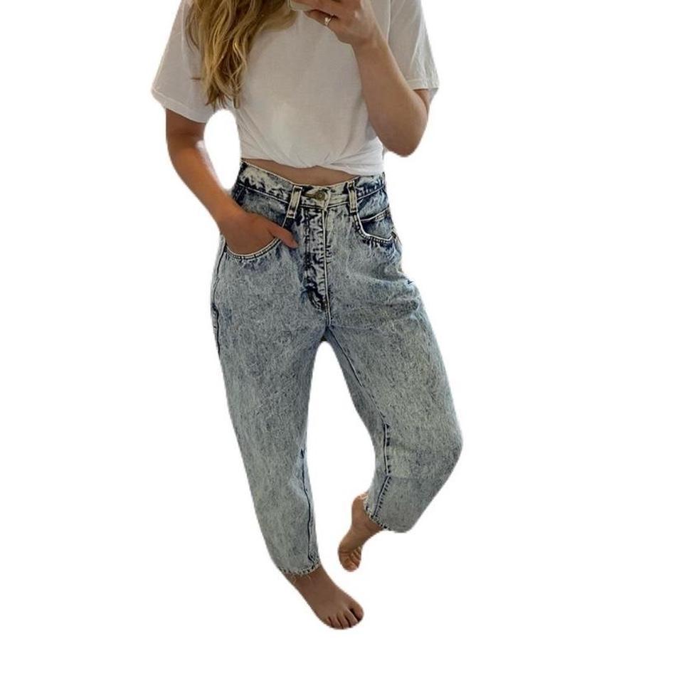 Garage Acid Wash Mom Jeans