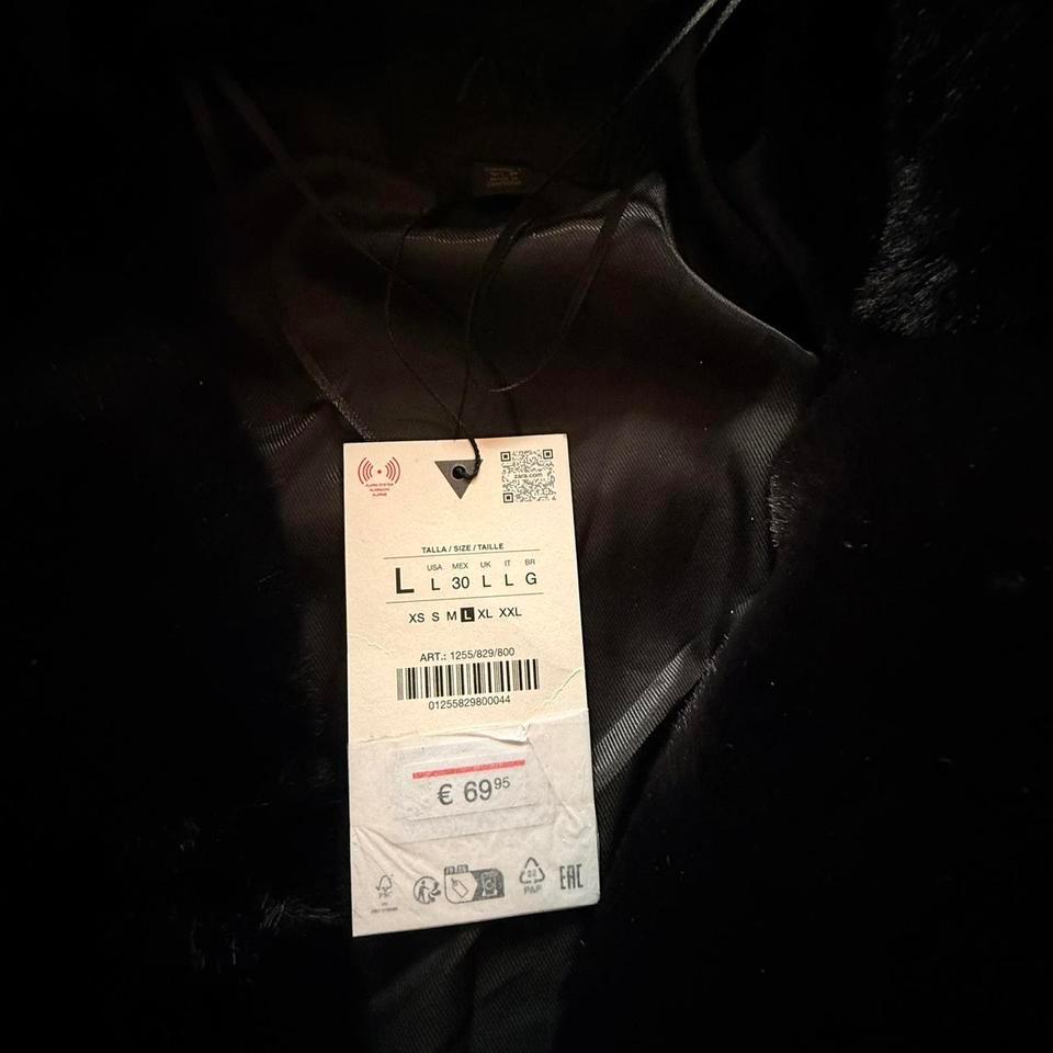 Zara Black Faux Fur Coat 5fa0 3