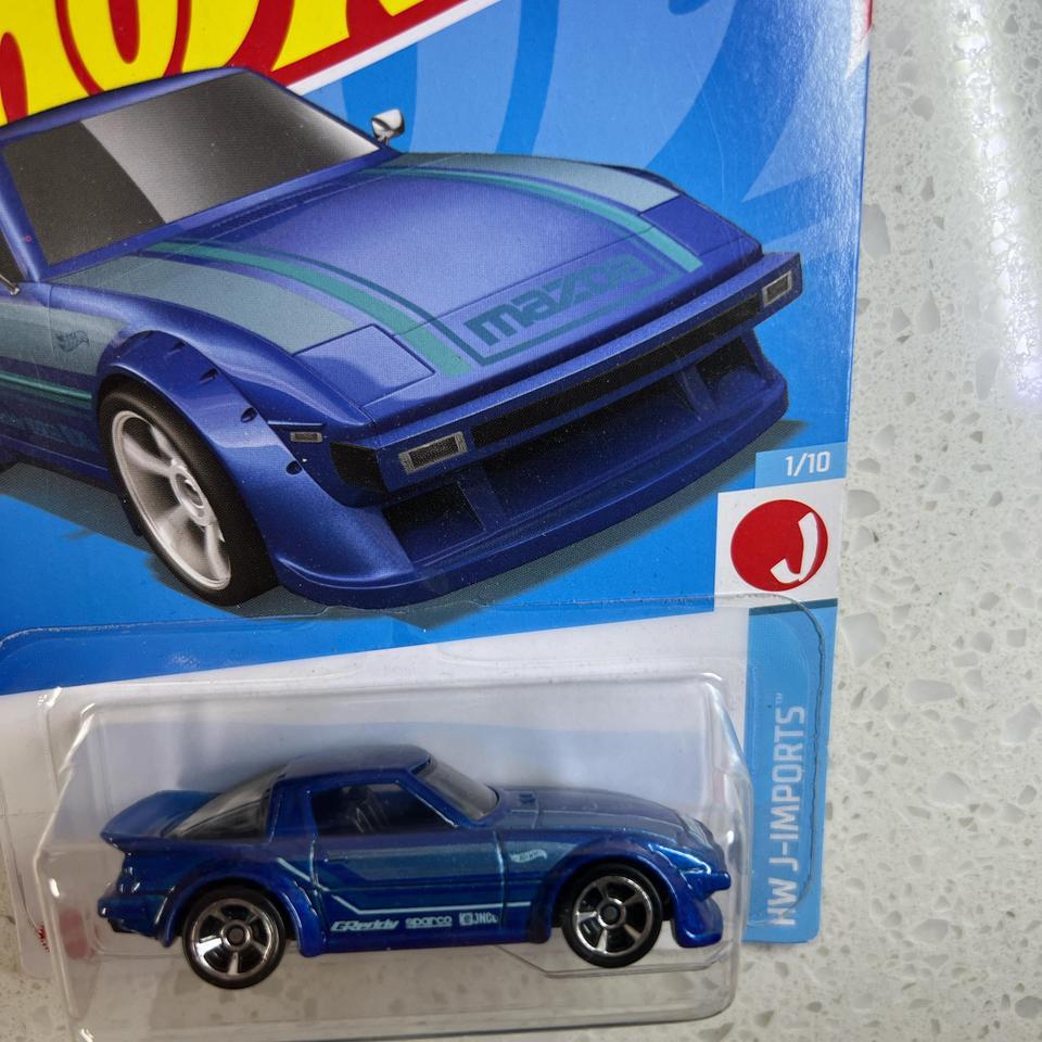 Hot Wheels Blue Mazda Rx 7 7b1d 2