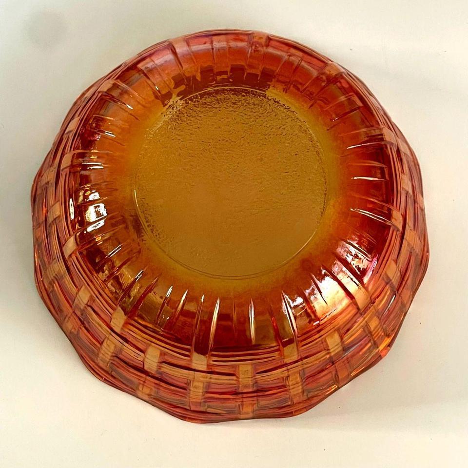 Vintage Carnival Glass Bowl Dugan 501e 4