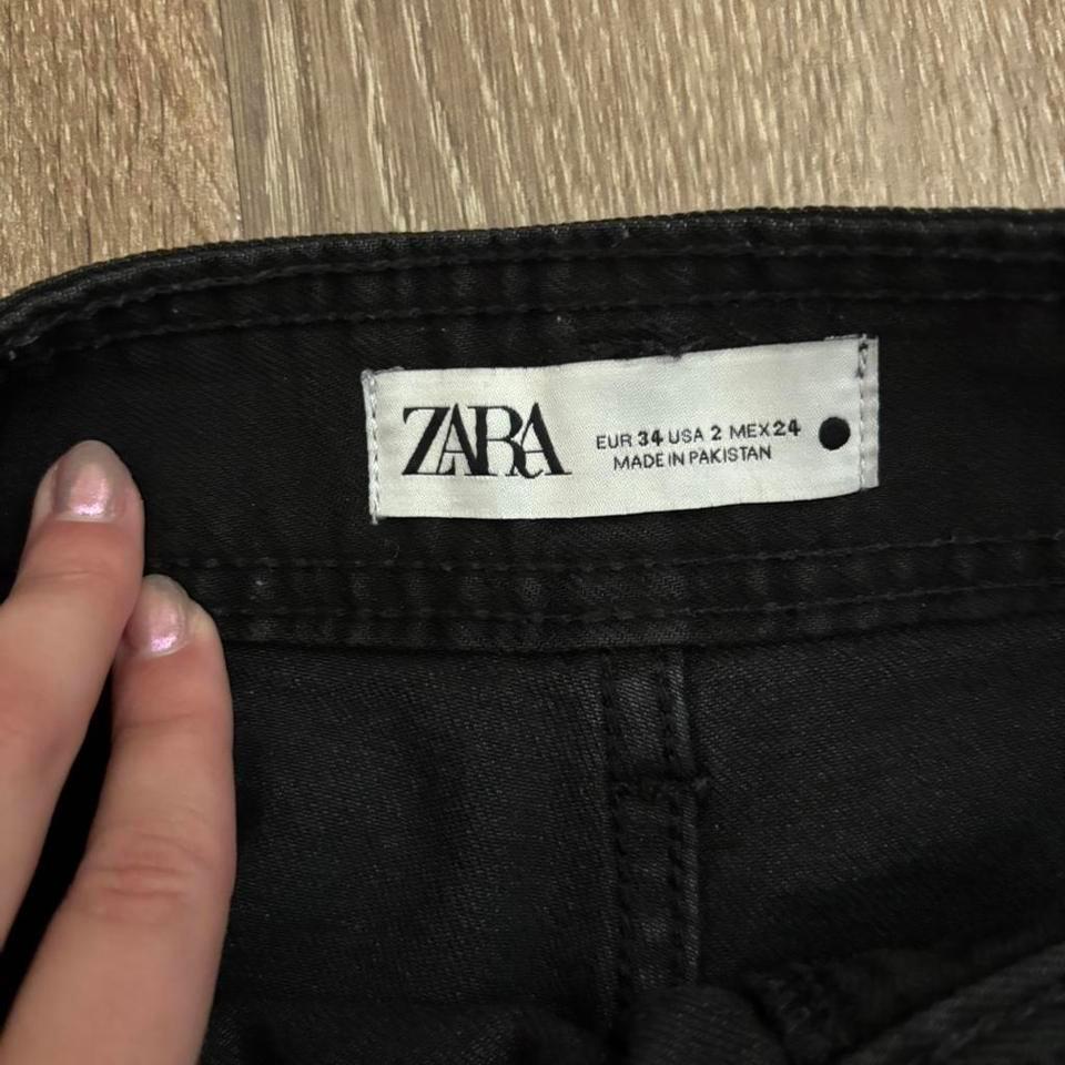 Zara Black High Waisted Wide Leg Jeans Ac3b 2