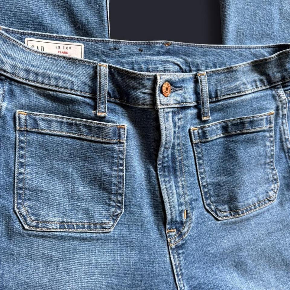 High Waisted Blue Denim Jeans Gap 502b 3