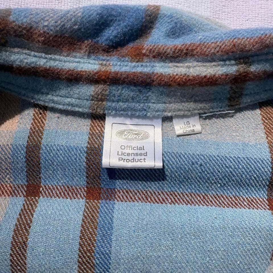 Ford Bronco Blue Flannel Shirt B84e 5