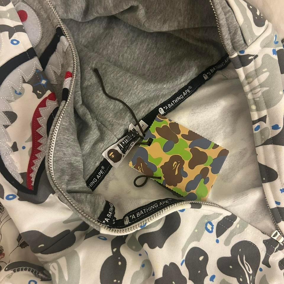 Mens Authentic Bape Greywhite Camo 5364 6