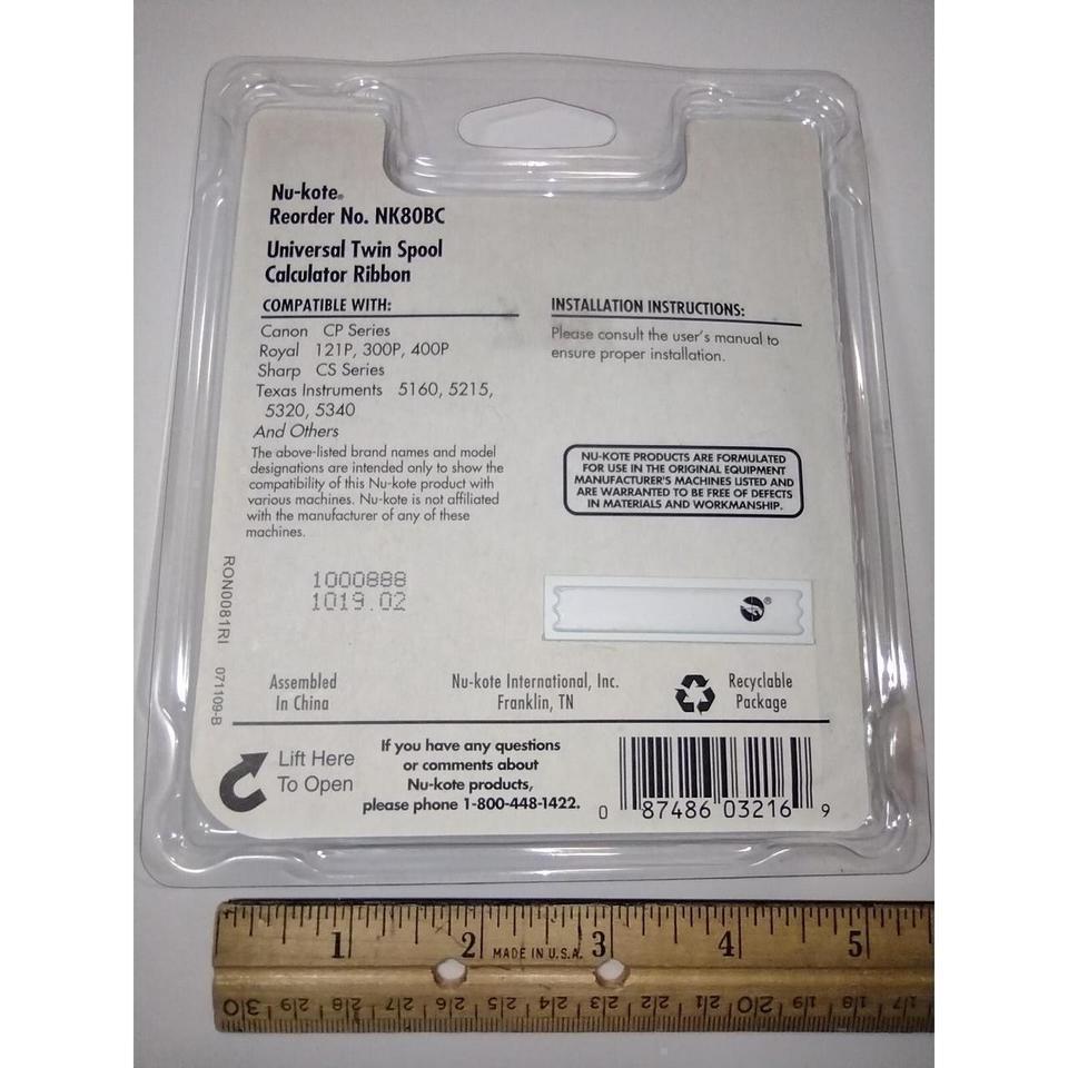 Nu Kote Universal Twin Spool Calculator 773a 4